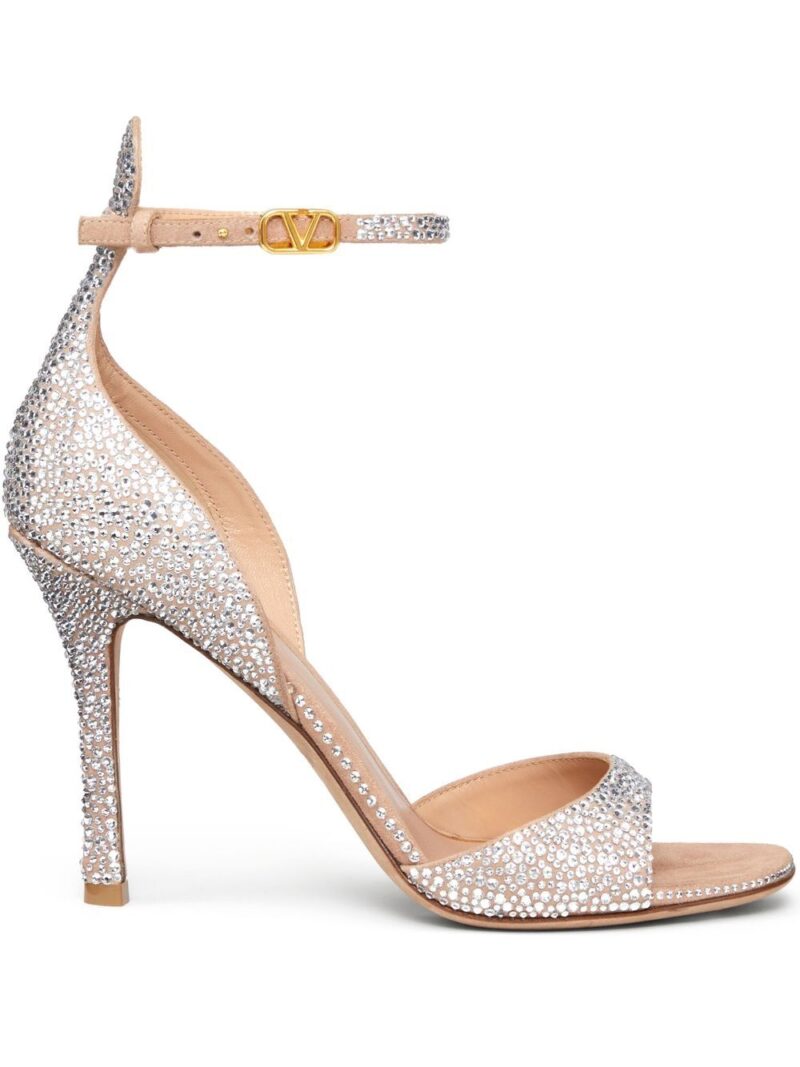 Valentino Garavani  Tan-Go 100mm crystal-embellished sandals