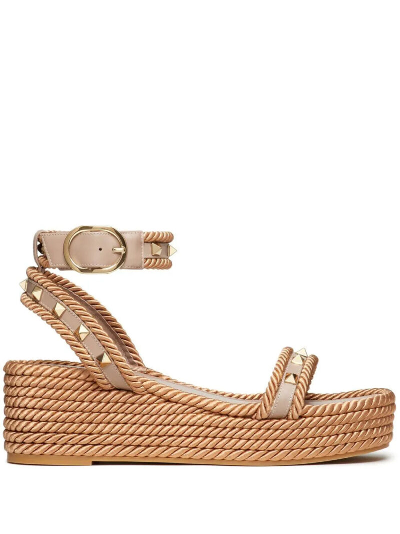 Valentino Garavani  Rockstud wedge sandals