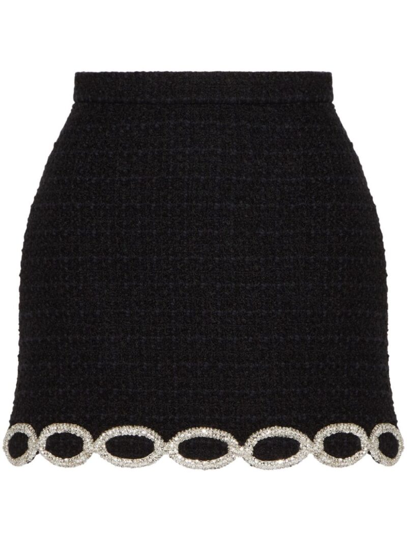 Valentino Garavani  crystal tweed miniskirt