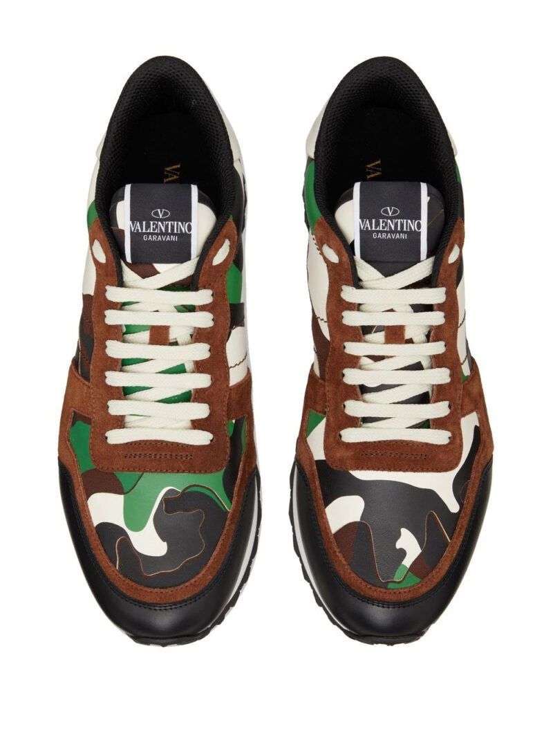 Valentino Garavani  Rockrunner camouflage-print sneakers