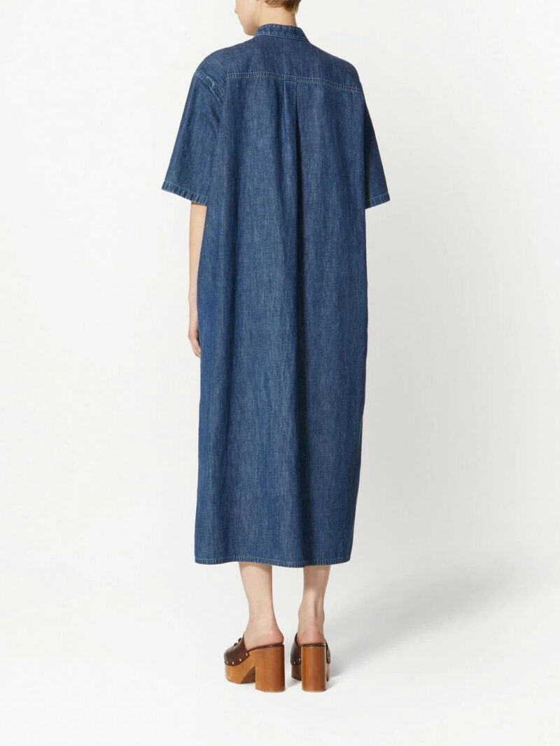 Valentino Garavani  logo plaque denim kaftan