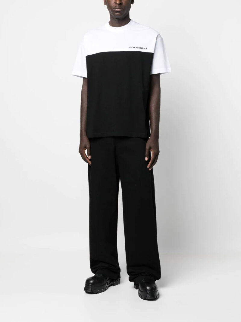 Vetements number-print two-tone T-shirt