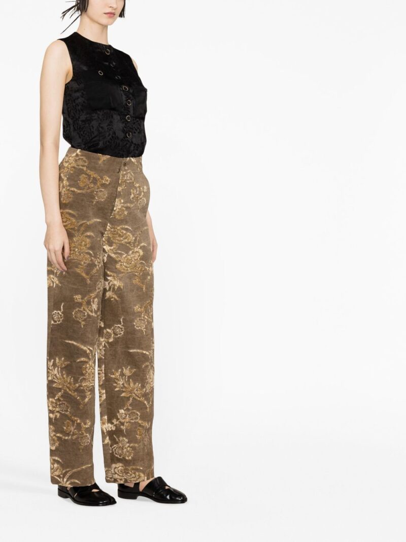 Uma Wang  patterned-jacquard straight-leg trousers