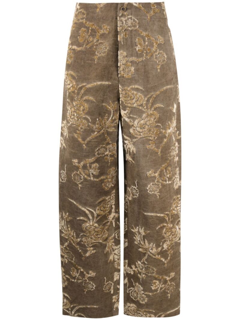 Uma Wang  patterned-jacquard straight-leg trousers