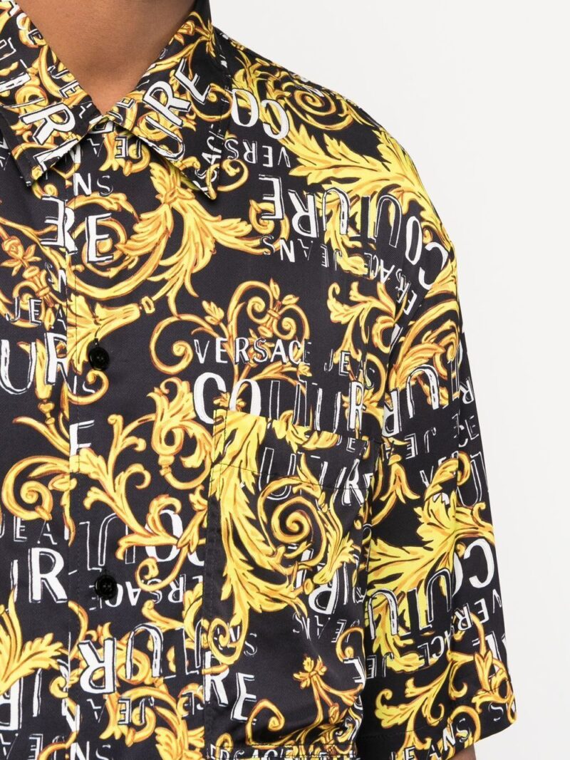 Versace Jeans Couture baroque-print short-sleeve shirt