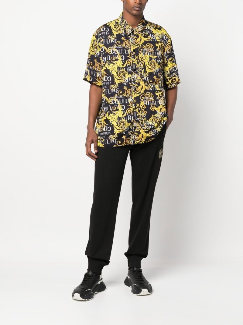 Versace Jeans Couture baroque-print short-sleeve shirt