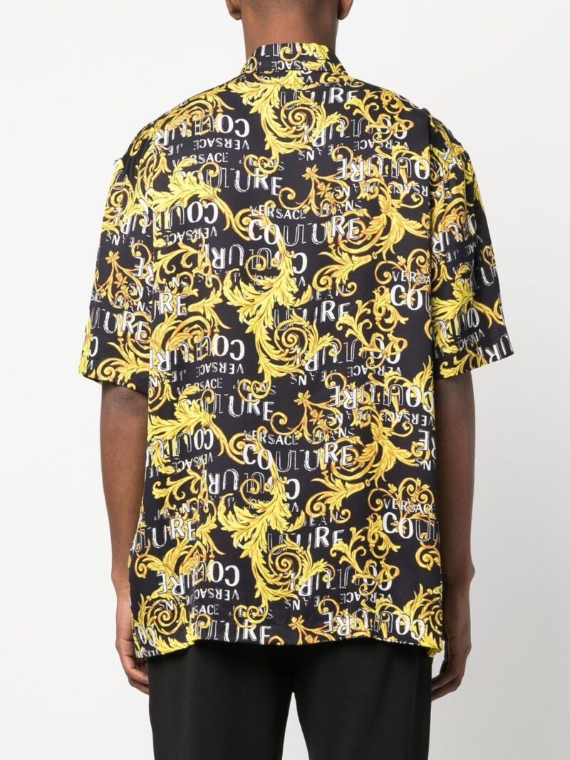 Versace Jeans Couture baroque-print short-sleeve shirt