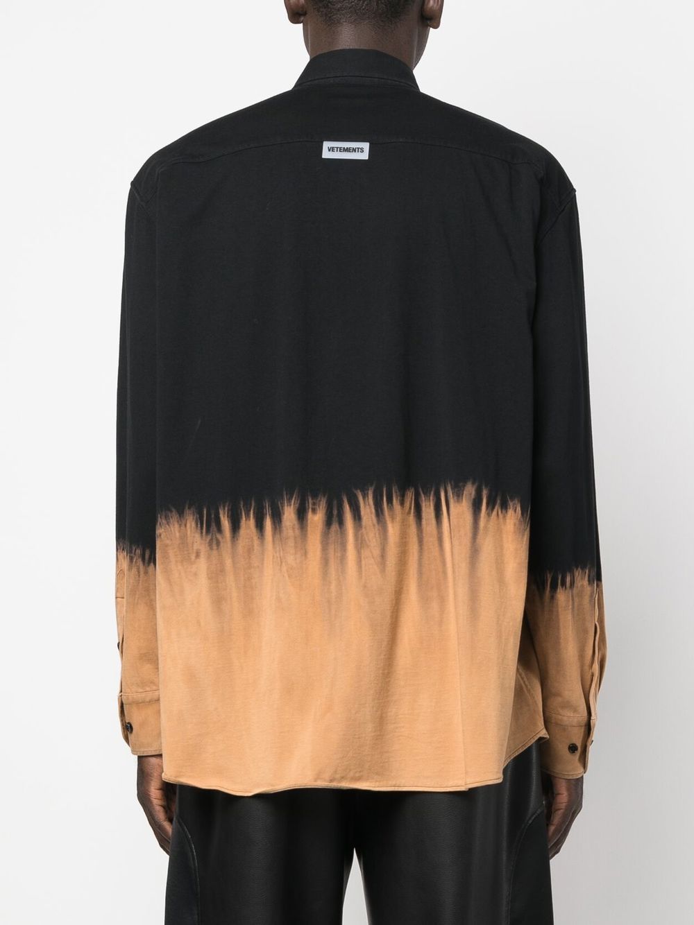 VETEMENTS bleached long-sleeve shirt - Image 4