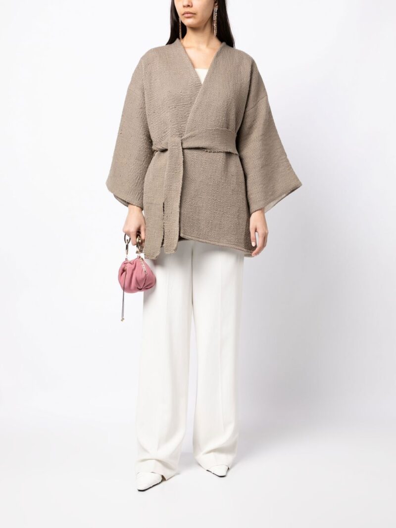 VOZ  belted wide-sleeve jacket