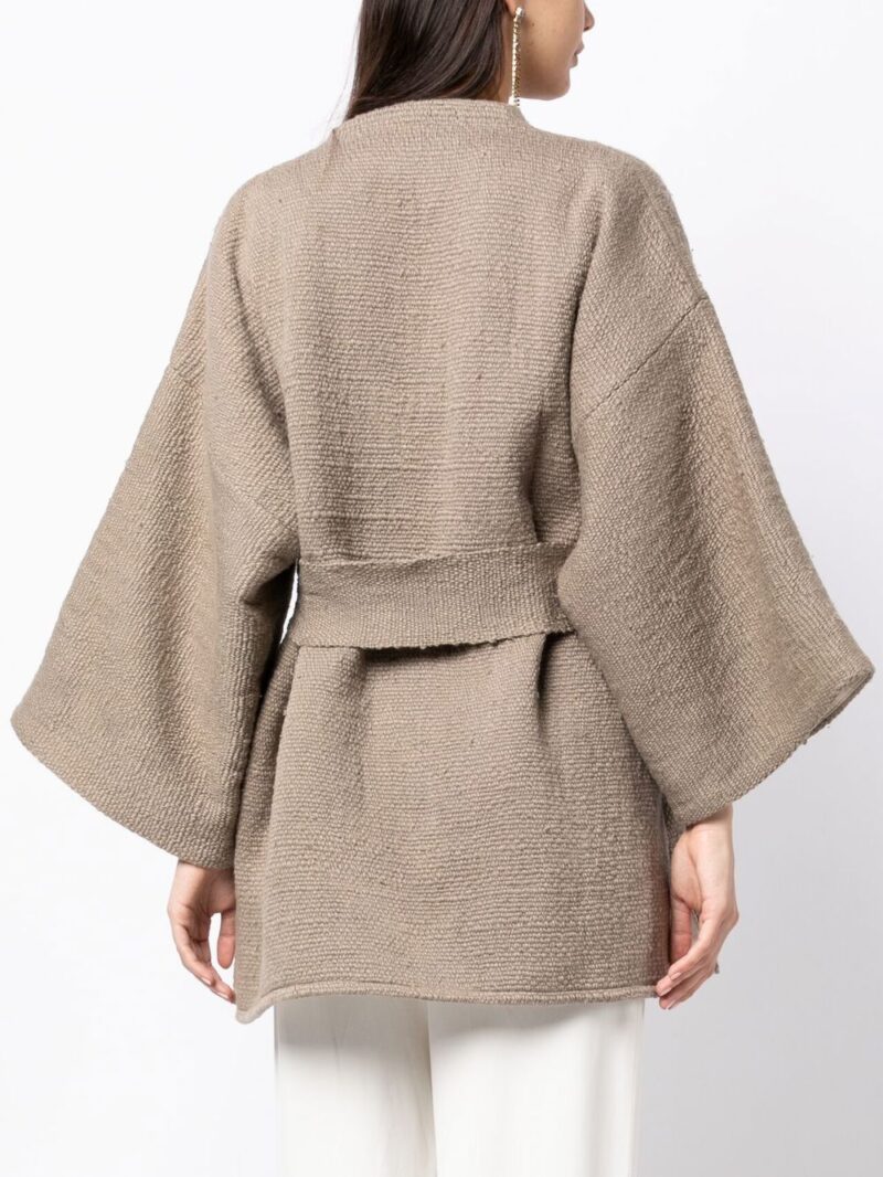VOZ  belted wide-sleeve jacket