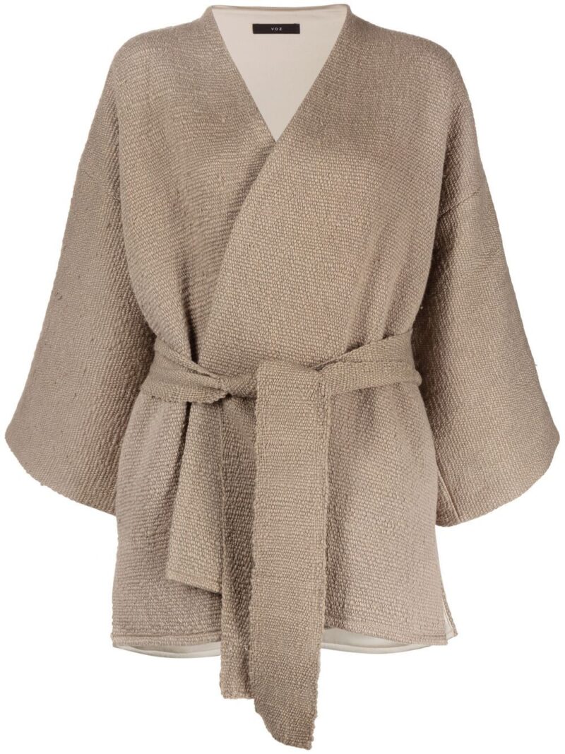 VOZ  belted wide-sleeve jacket