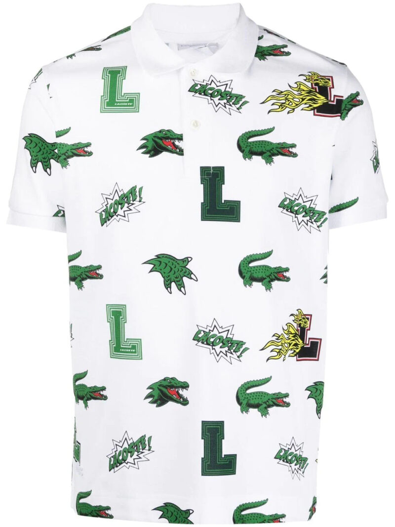 Lacoste all-over logo polo shirt