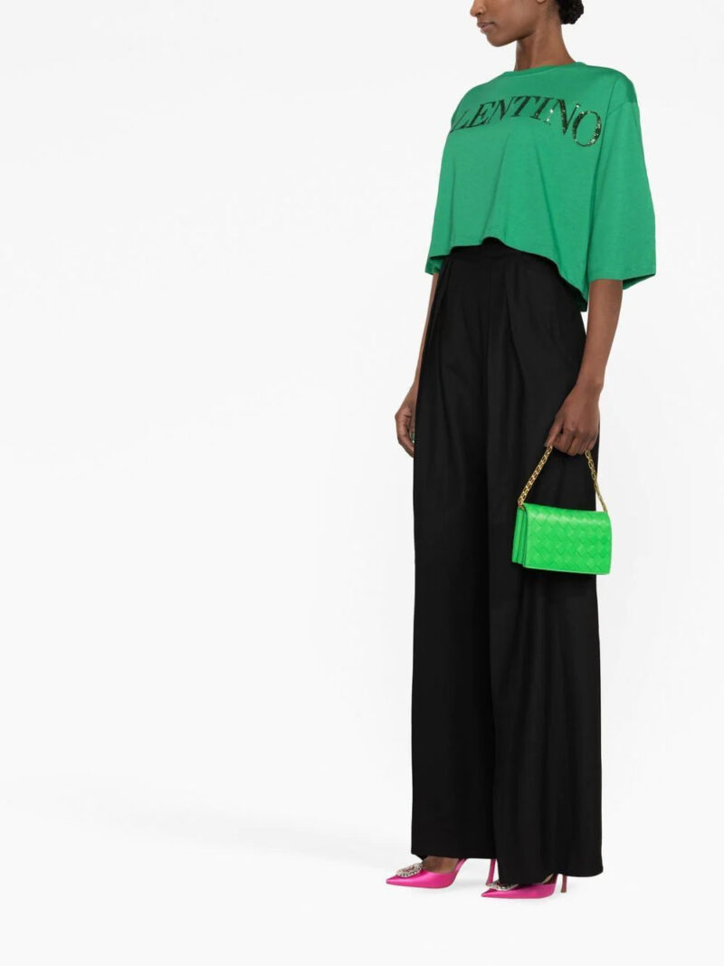 Valentino Garavani sequin-embellished cropped T-shirt