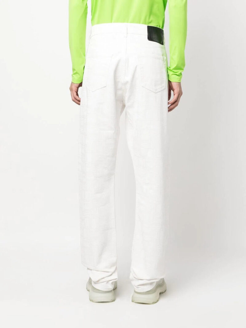 Vetements barcode-print straight-leg jeans