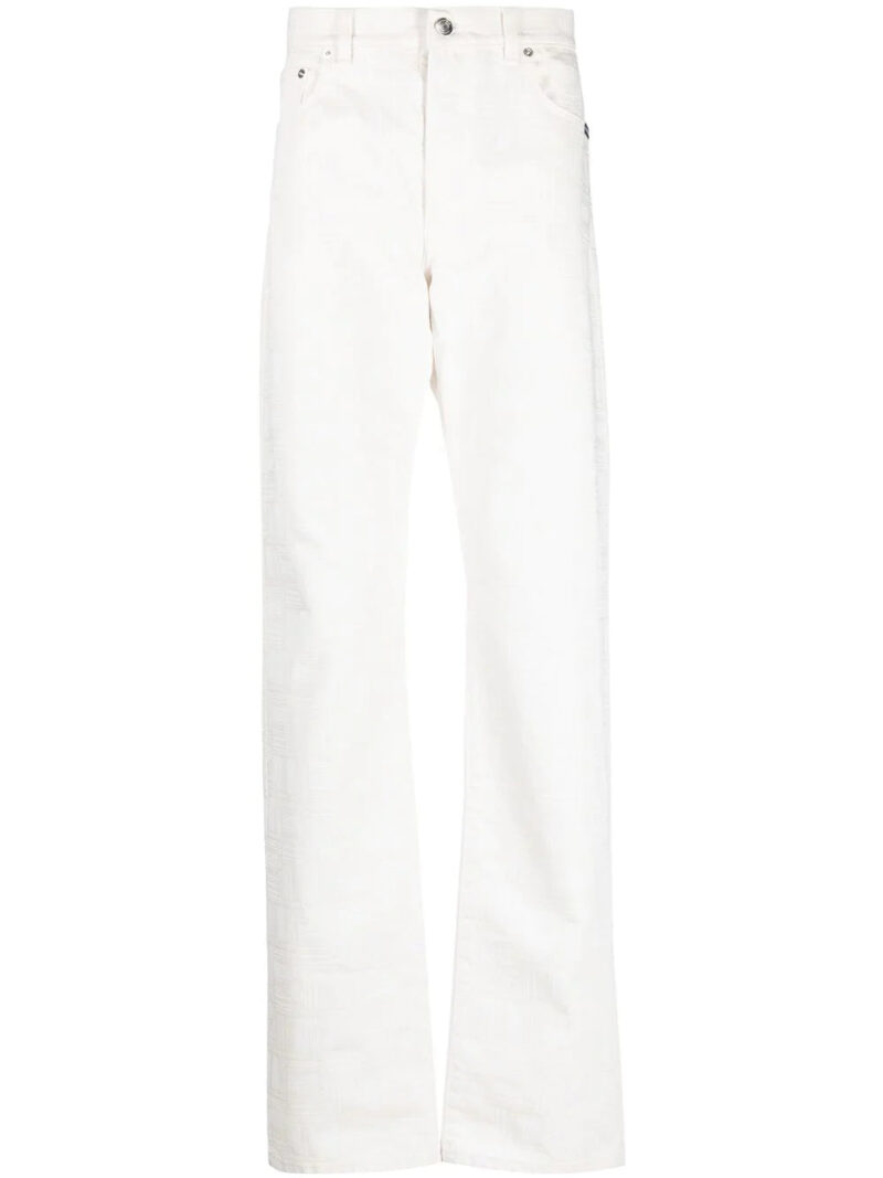 Vetements barcode-print straight-leg jeans