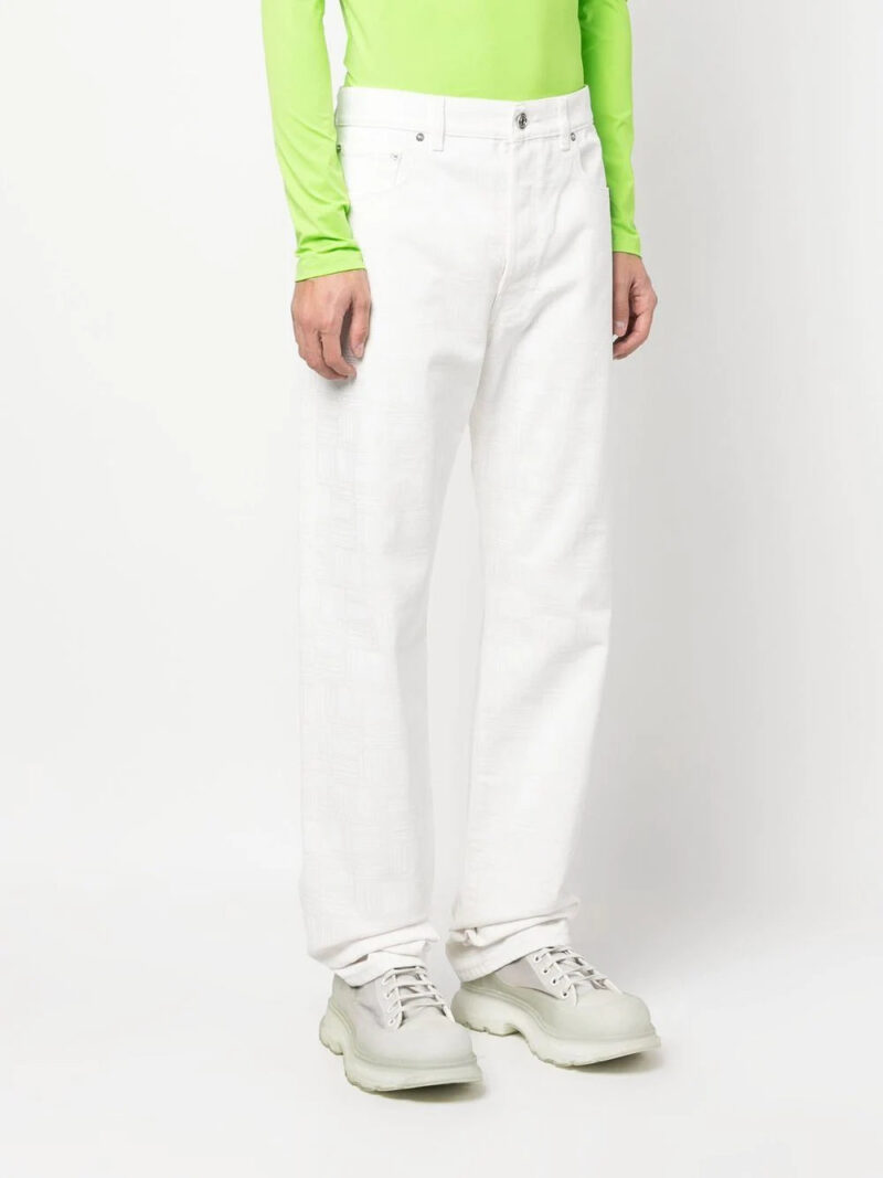 Vetements barcode-print straight-leg jeans