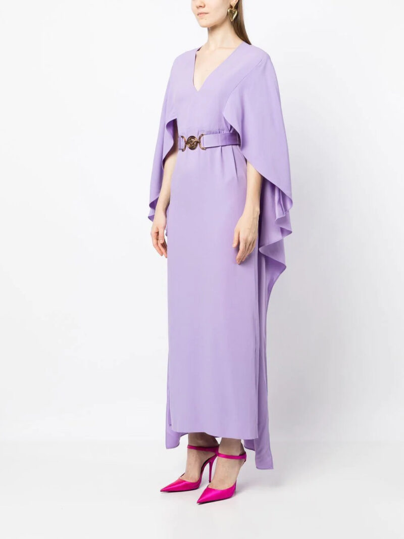 Versace  V-neck cape dress