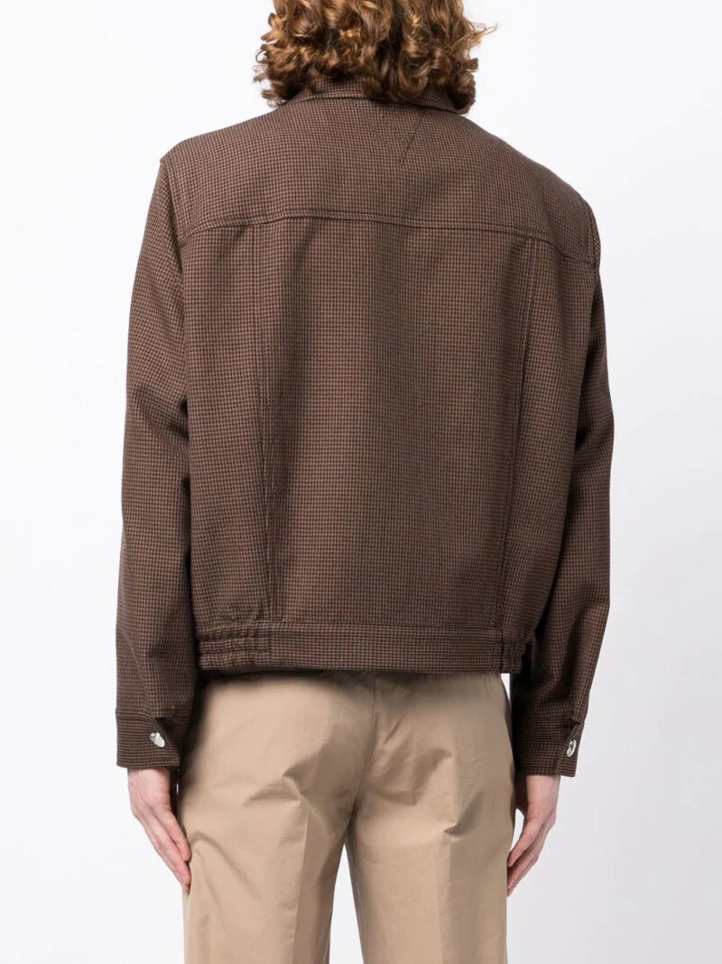 Versace  wool check-pattern shirt jacket