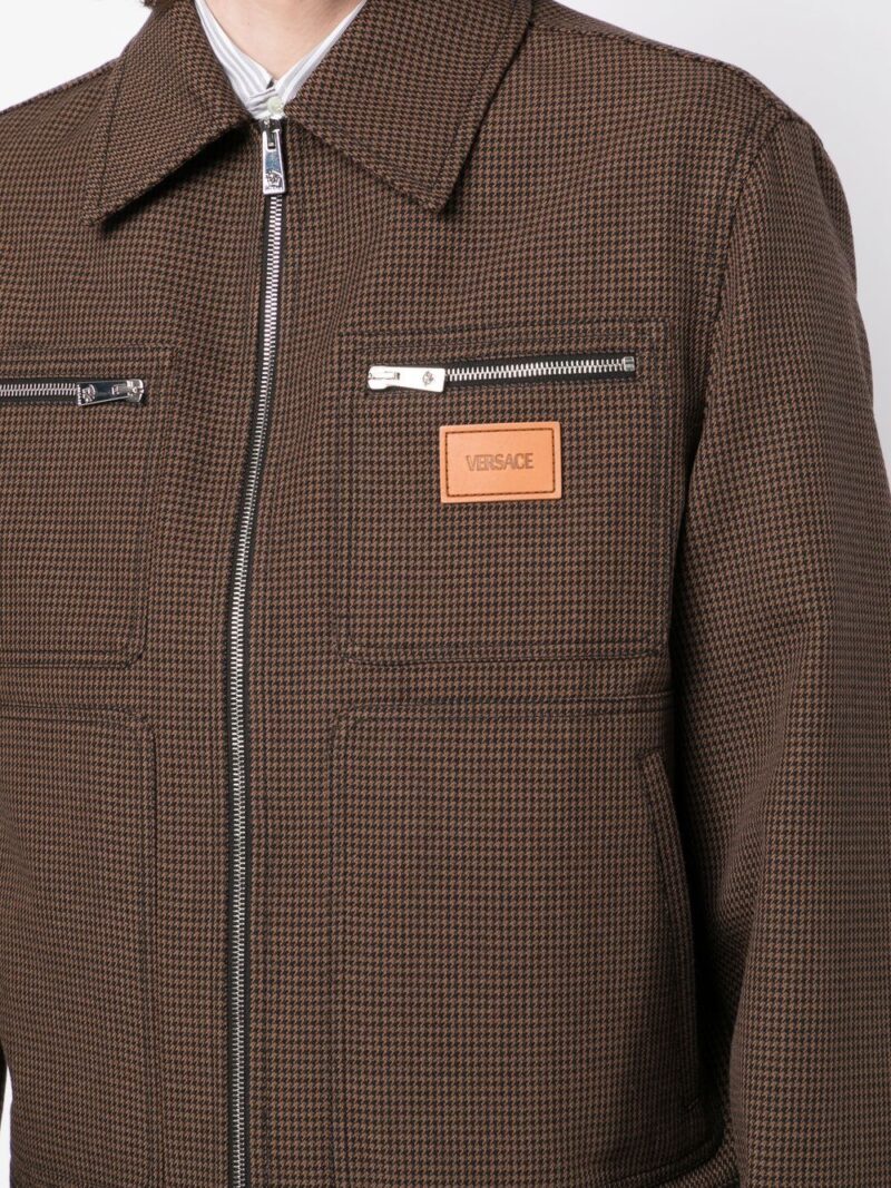 Versace  wool check-pattern shirt jacket