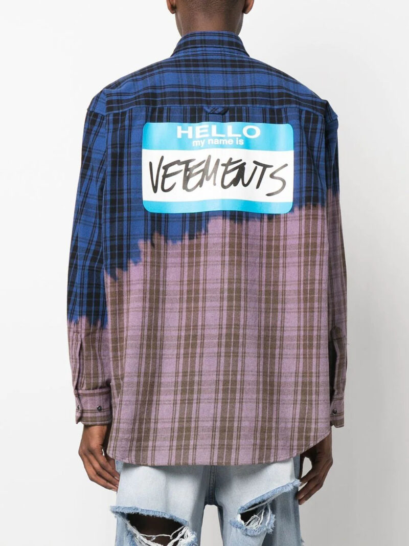 VETEMENTS  My Name Is checked shirt