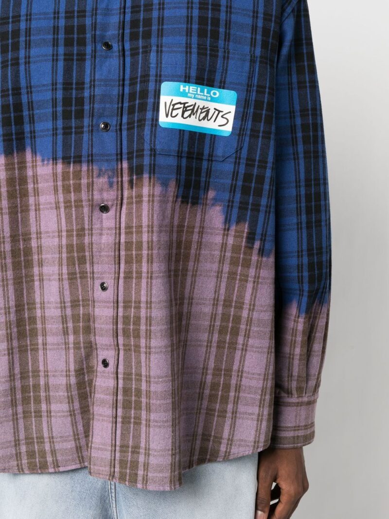 VETEMENTS  My Name Is checked shirt