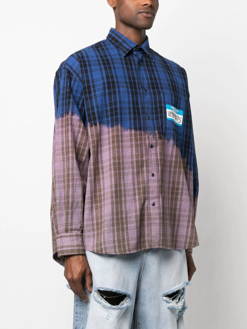 VETEMENTS  My Name Is checked shirt
