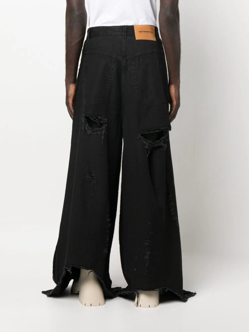 VETEMENTS  distressed-effect wide-leg jeans