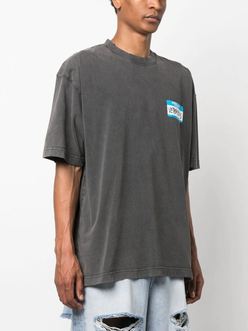 VETEMENTS  My Name Is cotton T-shirt