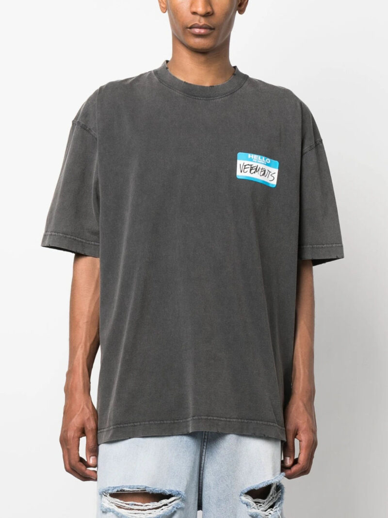 VETEMENTS  My Name Is cotton T-shirt