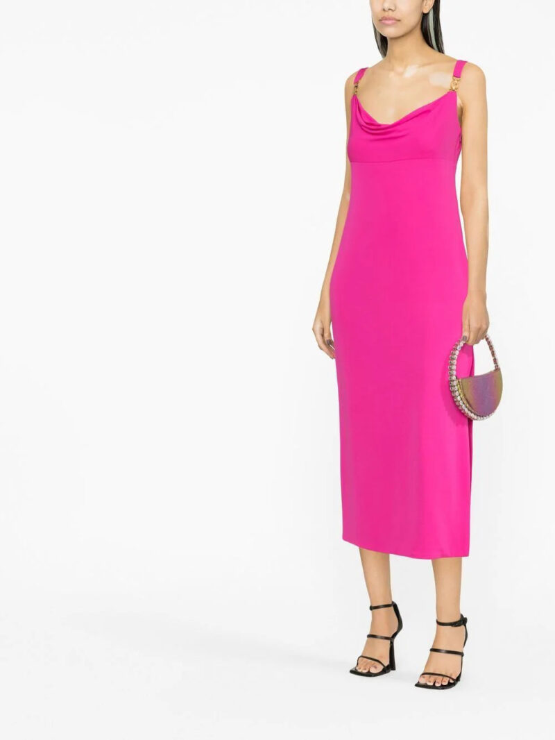 Versace  Medusa plaque midi dress
