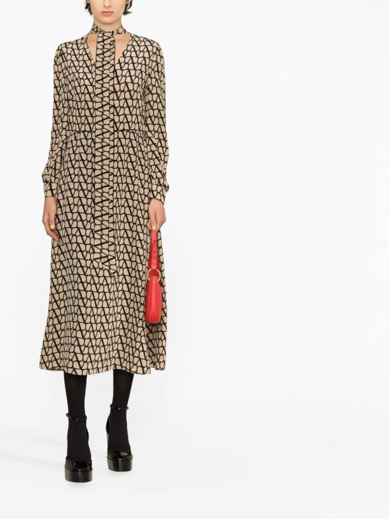 Valentino Garavani  scarf-detail VLogo Signature dress