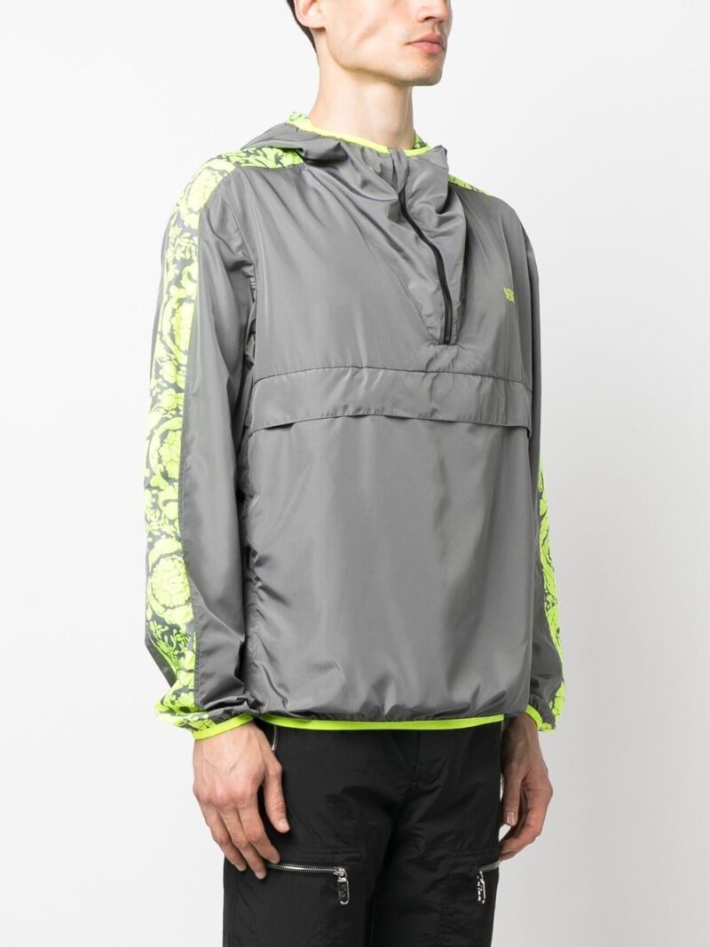 Versace Barocco-trim hooded jacket