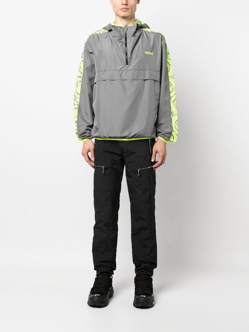 Versace Barocco-trim hooded jacket
