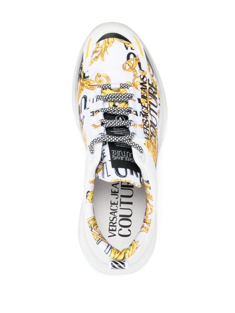 Versace Jeans Couture baroque pattern-print lace-up sneakers