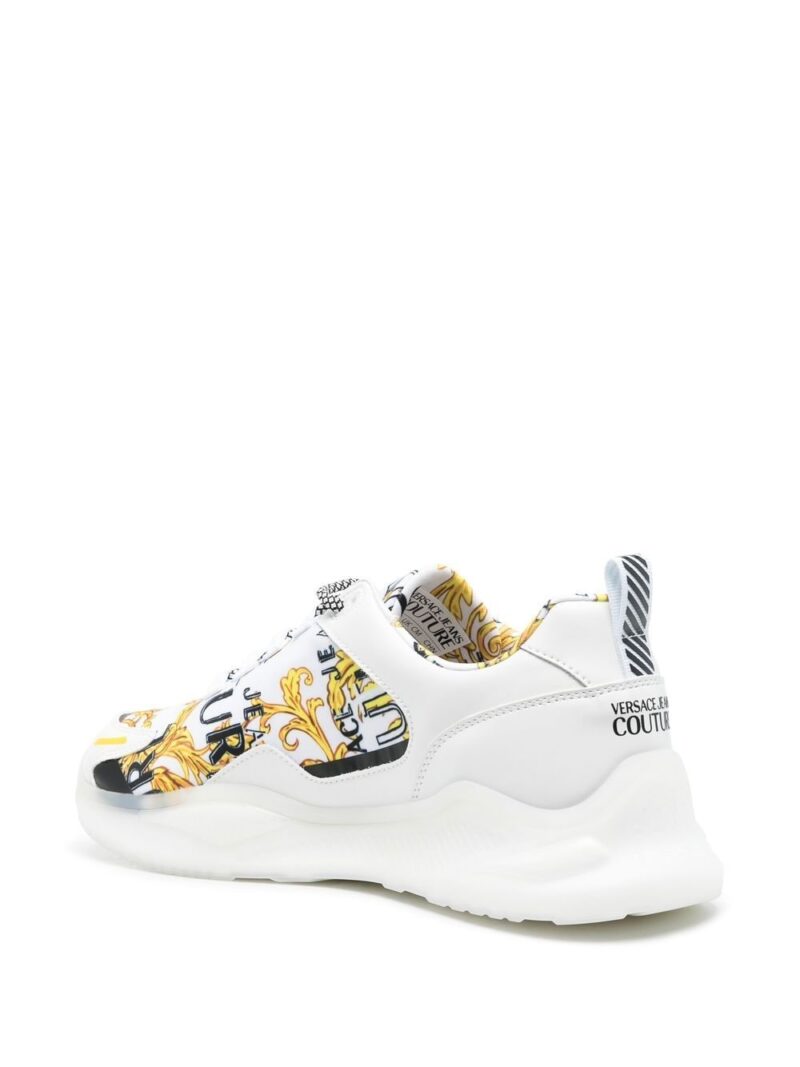 Versace Jeans Couture baroque pattern-print lace-up sneakers