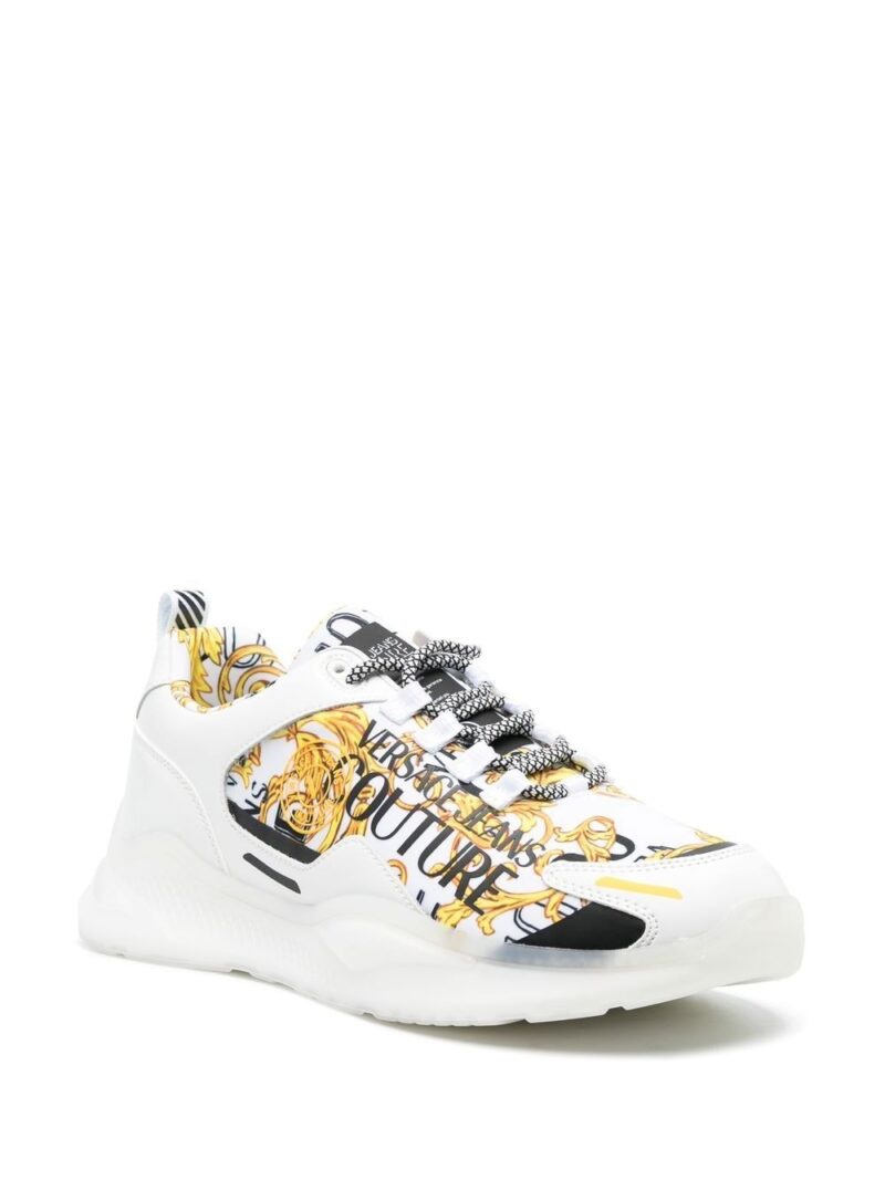 Versace Jeans Couture baroque pattern-print lace-up sneakers