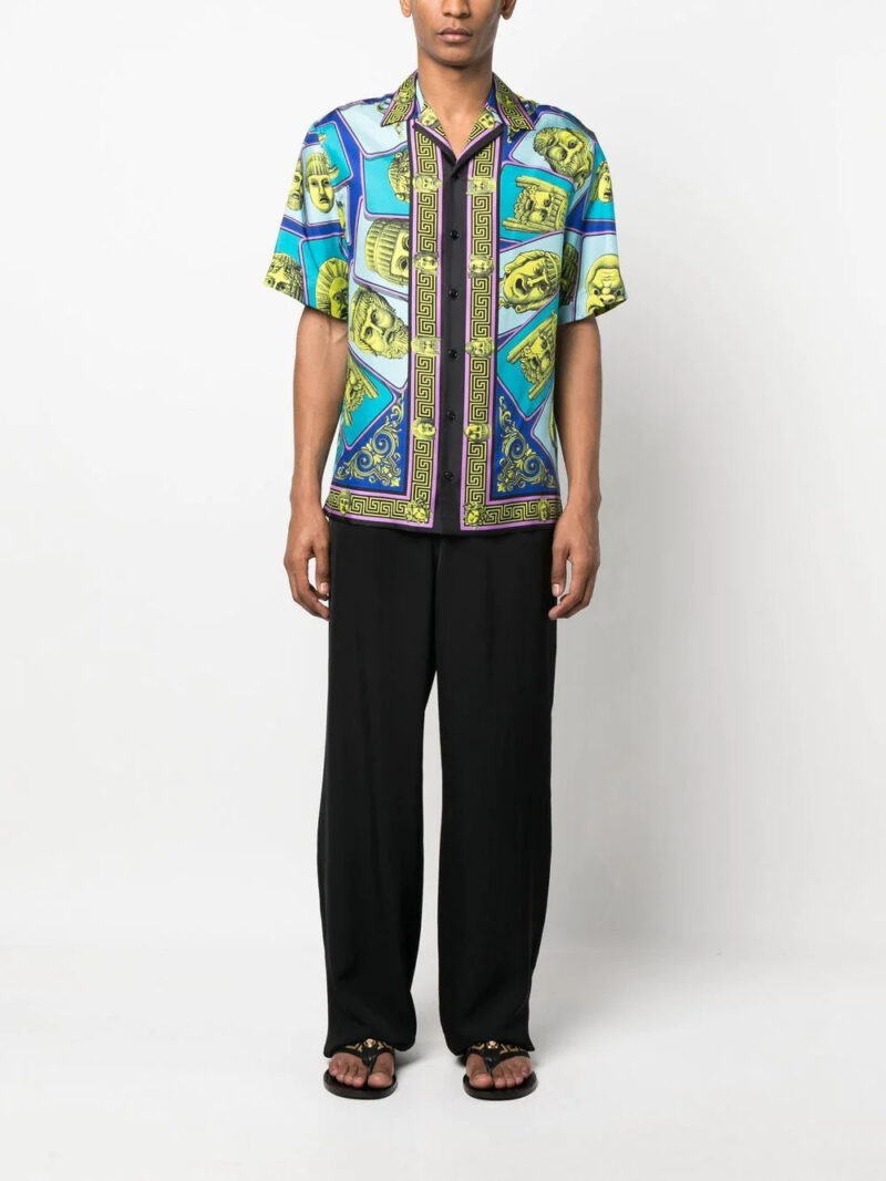 Versace  Maschera print short-sleeve shirt