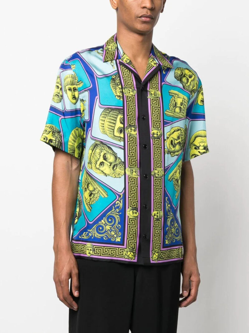 Versace  Maschera print short-sleeve shirt
