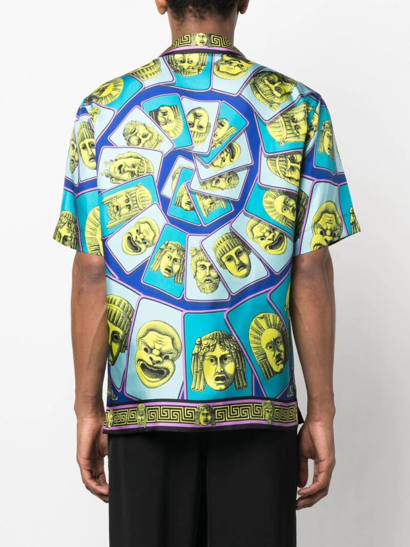 Versace  Maschera print short-sleeve shirt
