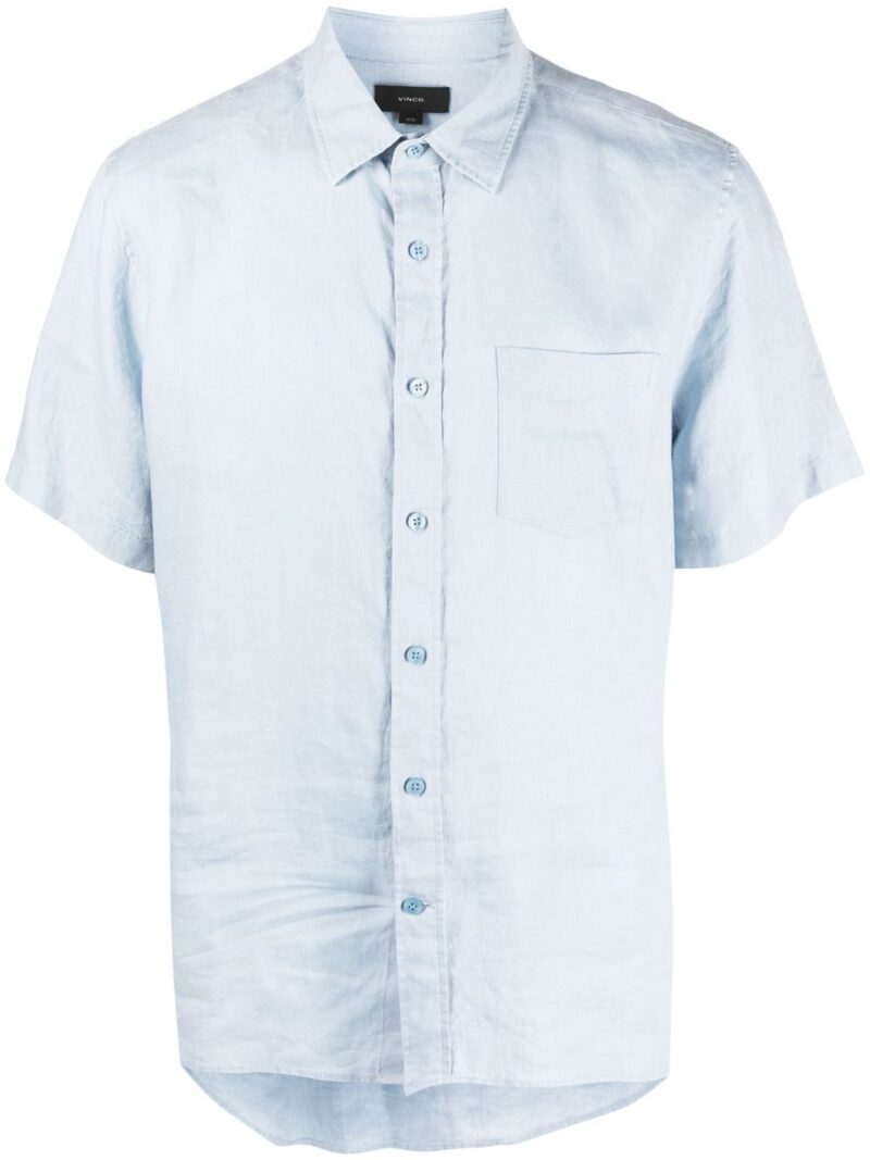 Vince  short-sleeved linen shirt