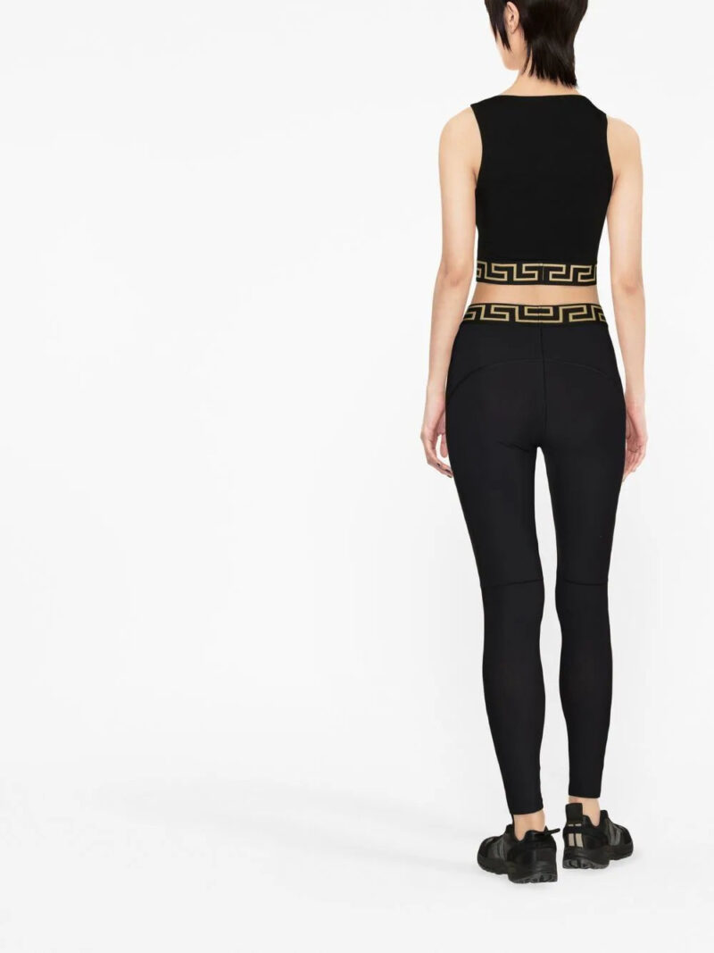 Versace logo-waistband leggings