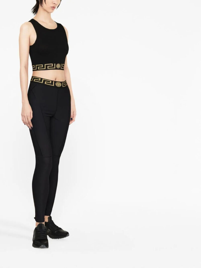 Versace  logo-waistband leggings