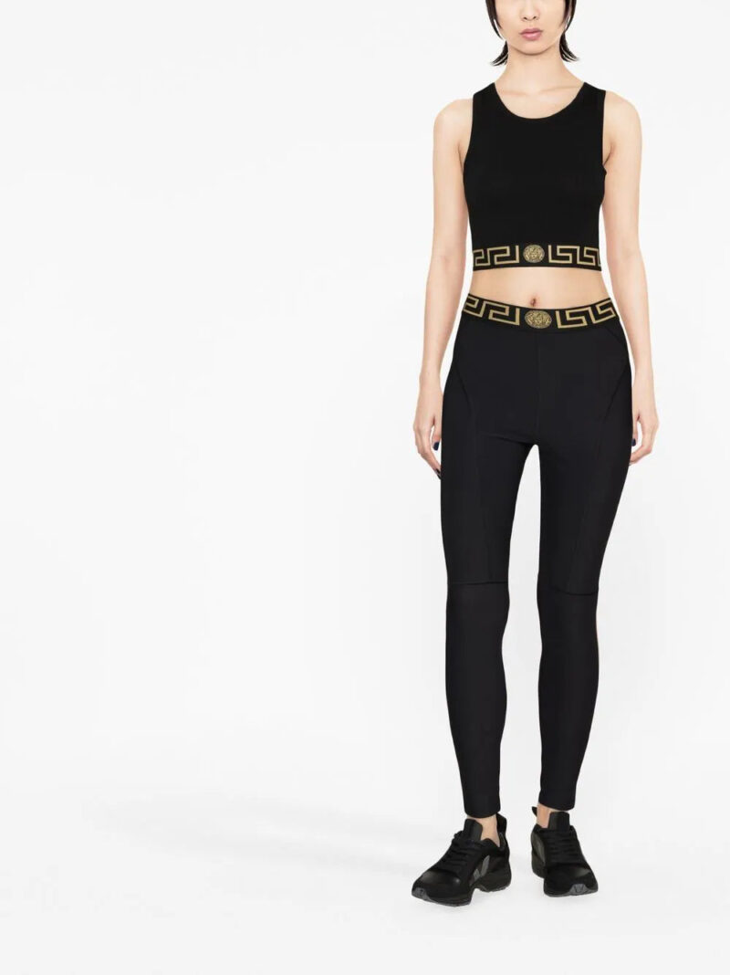 Versace  logo-waistband leggings