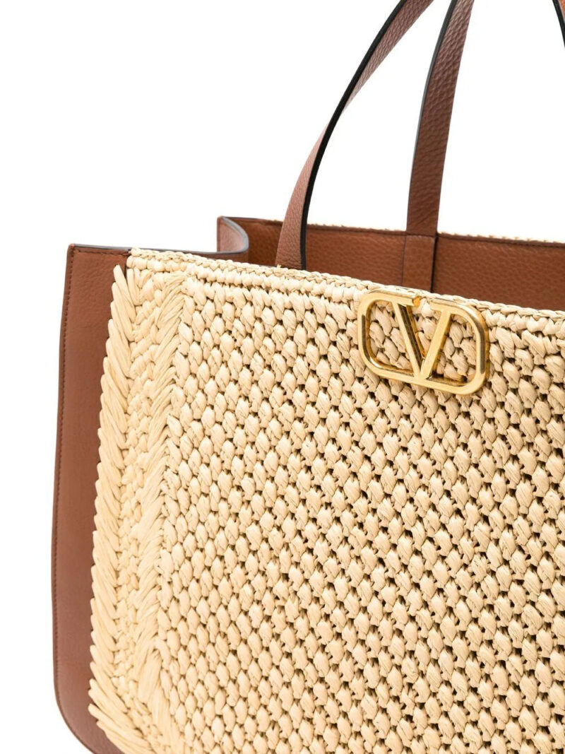 Valentino Garavani  VLogo Signature raffia tote bag