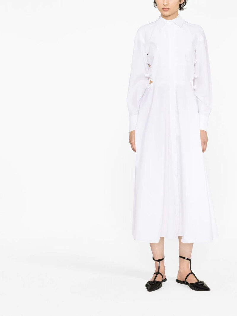 Valentino Garavani  bow-embellished cut-out shirt dress