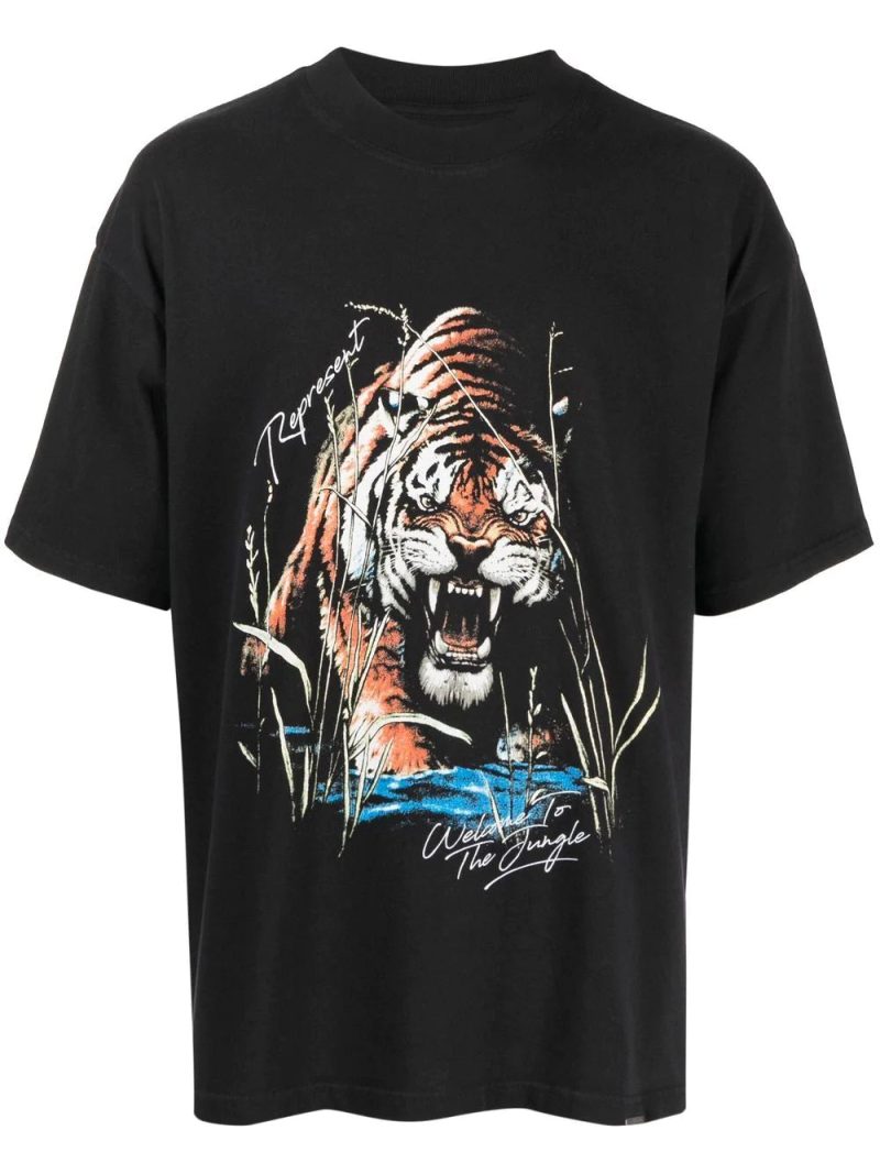 Represent  Welcome to the Jungle-print cotton T-shirt