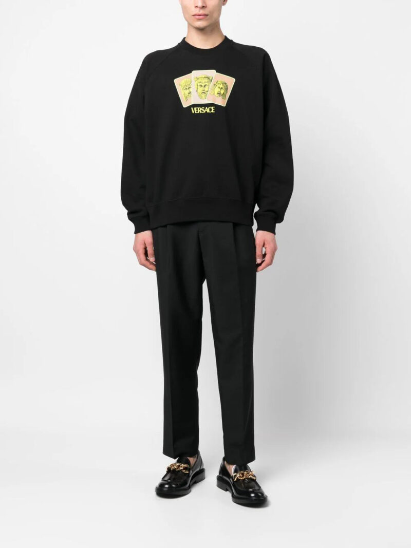 Versace  logo-print cotton sweatshirt