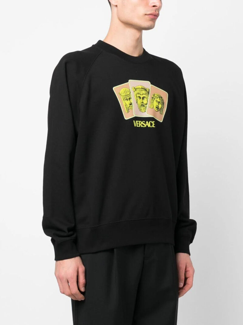 Versace  logo-print cotton sweatshirt