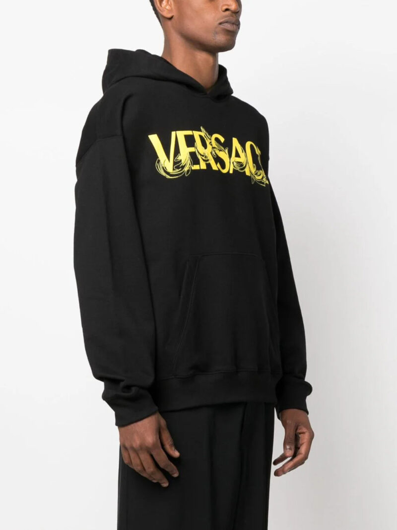 Versace  logo-print cotton hoodie