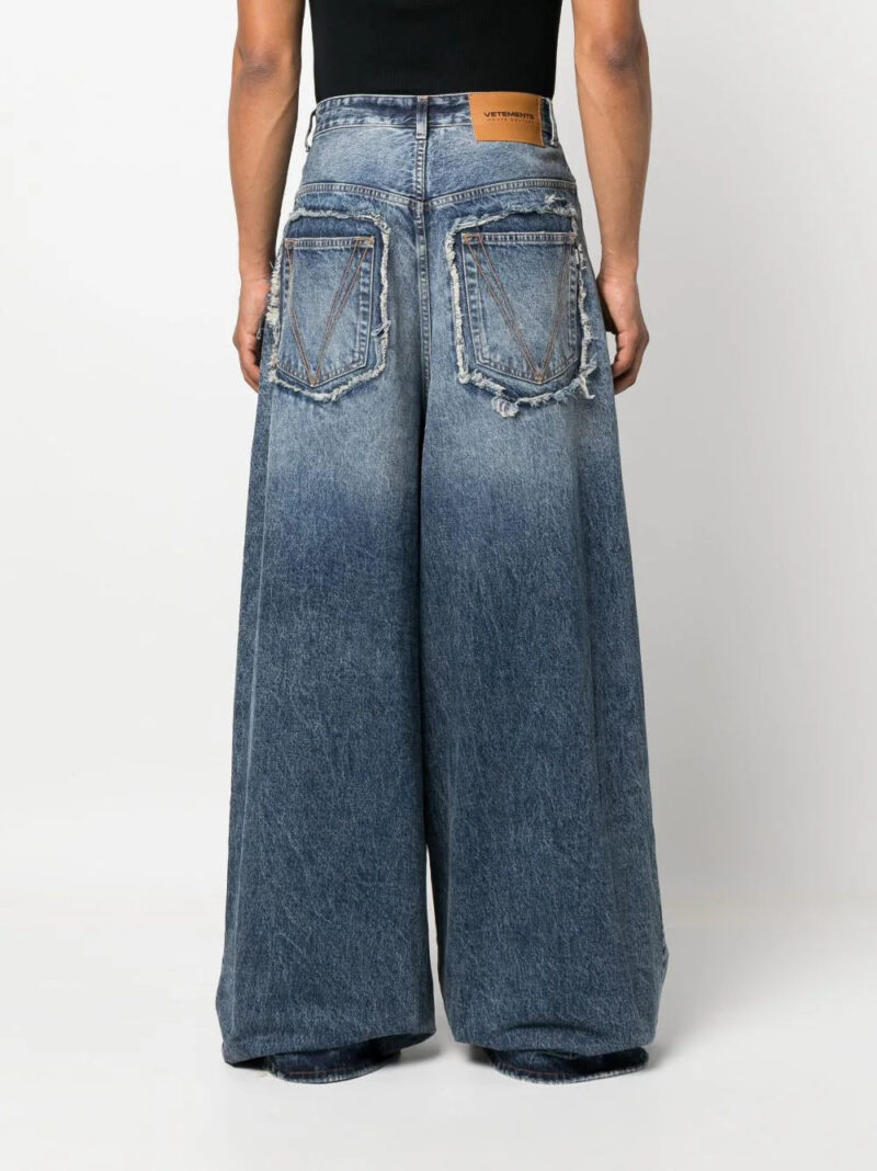 VETEMENTS  distressed wide-leg jeans